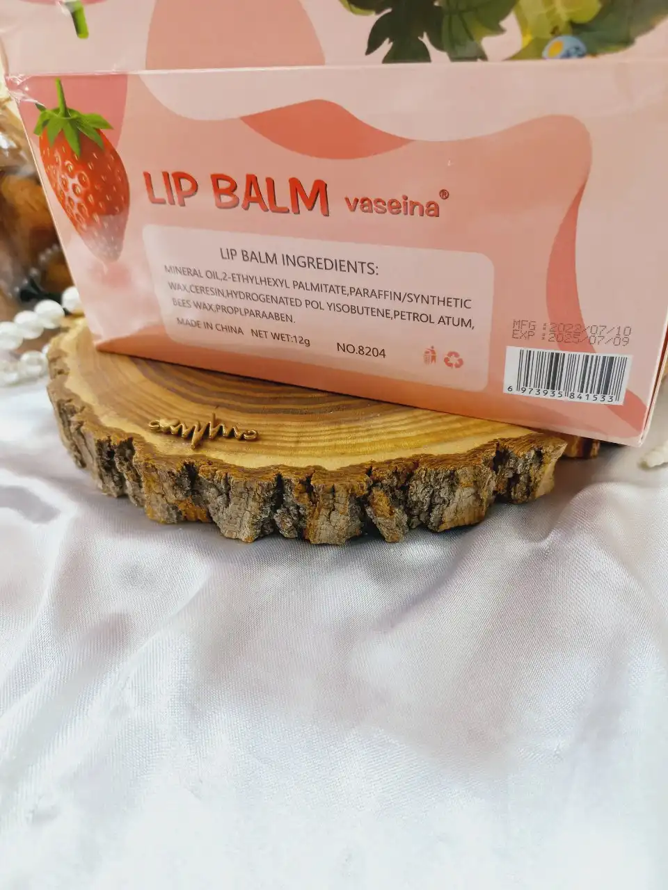 بالم لب حرارتی توت فرنگی LIP BALM Vaseina کد 8204