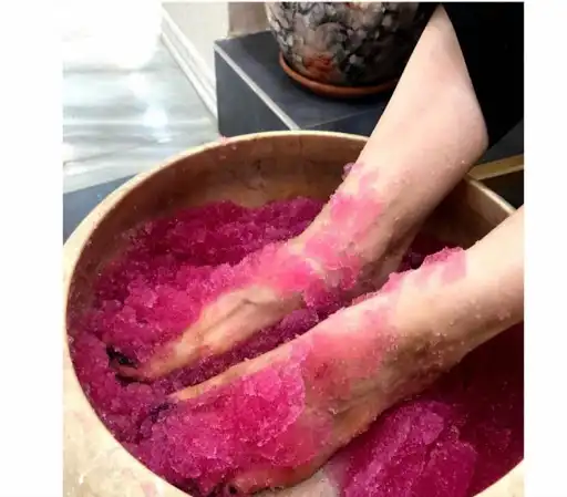 پودر پدی ژل همراه با حلال دست ساز گیاهی ARA (صورتی و بنفش)