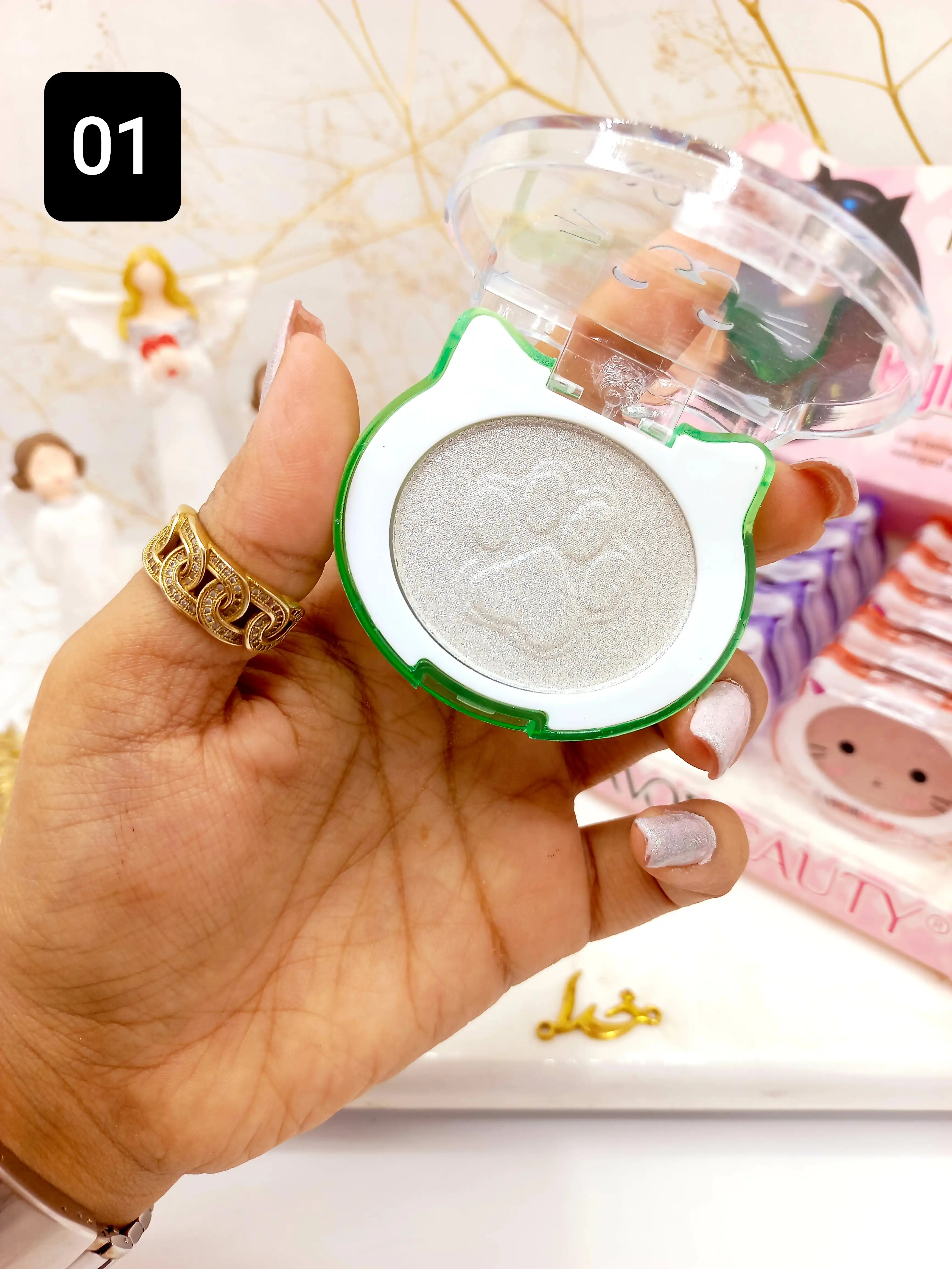 هایلایتر پرطرفدار فانتزی طرح گربه فاور بیوتی Favre Beauty کد 6663