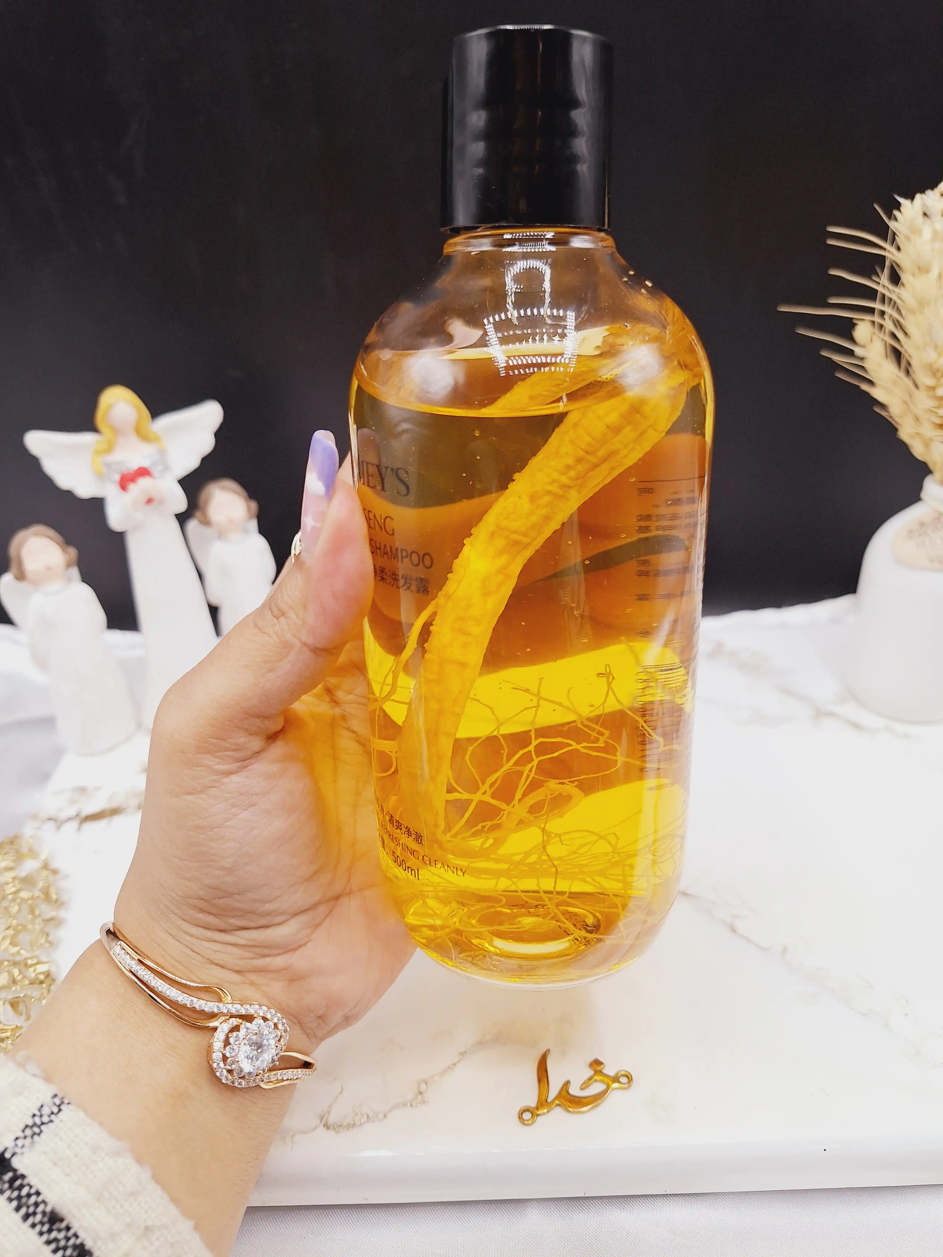 شامپو سر ترمیم کننده و ضد ریزش قوی جینسینگ HYMEYS حجم 500ml کد 7785
