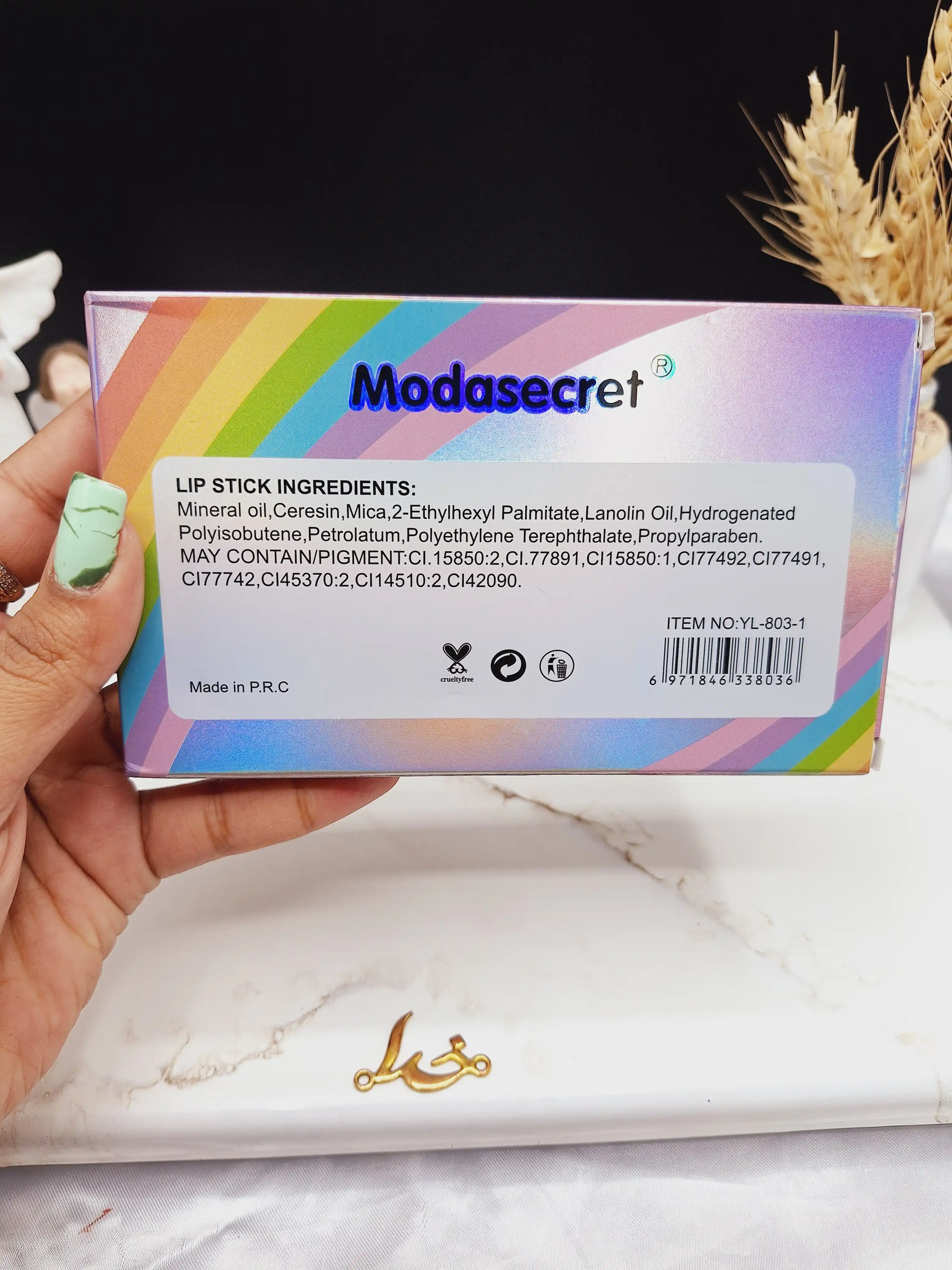 پک رژ لب جامد 12 رنگ طرح خرس مدا سکرت Moda Secret کد YL_803_1