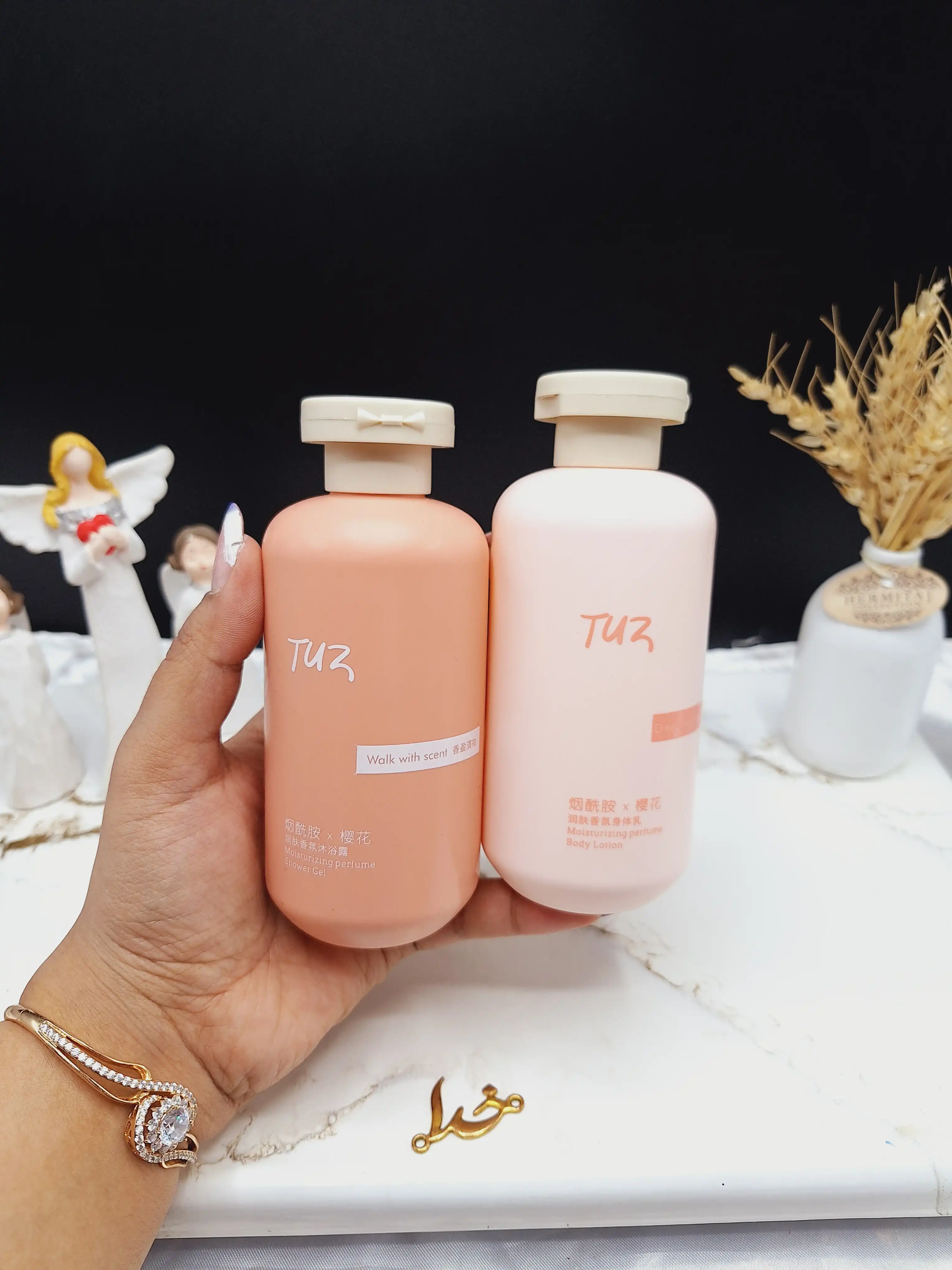 ست دو تکه شاور ژل و لوسیون بدن کپسولی 200ml برند توز TUZ کد 0258