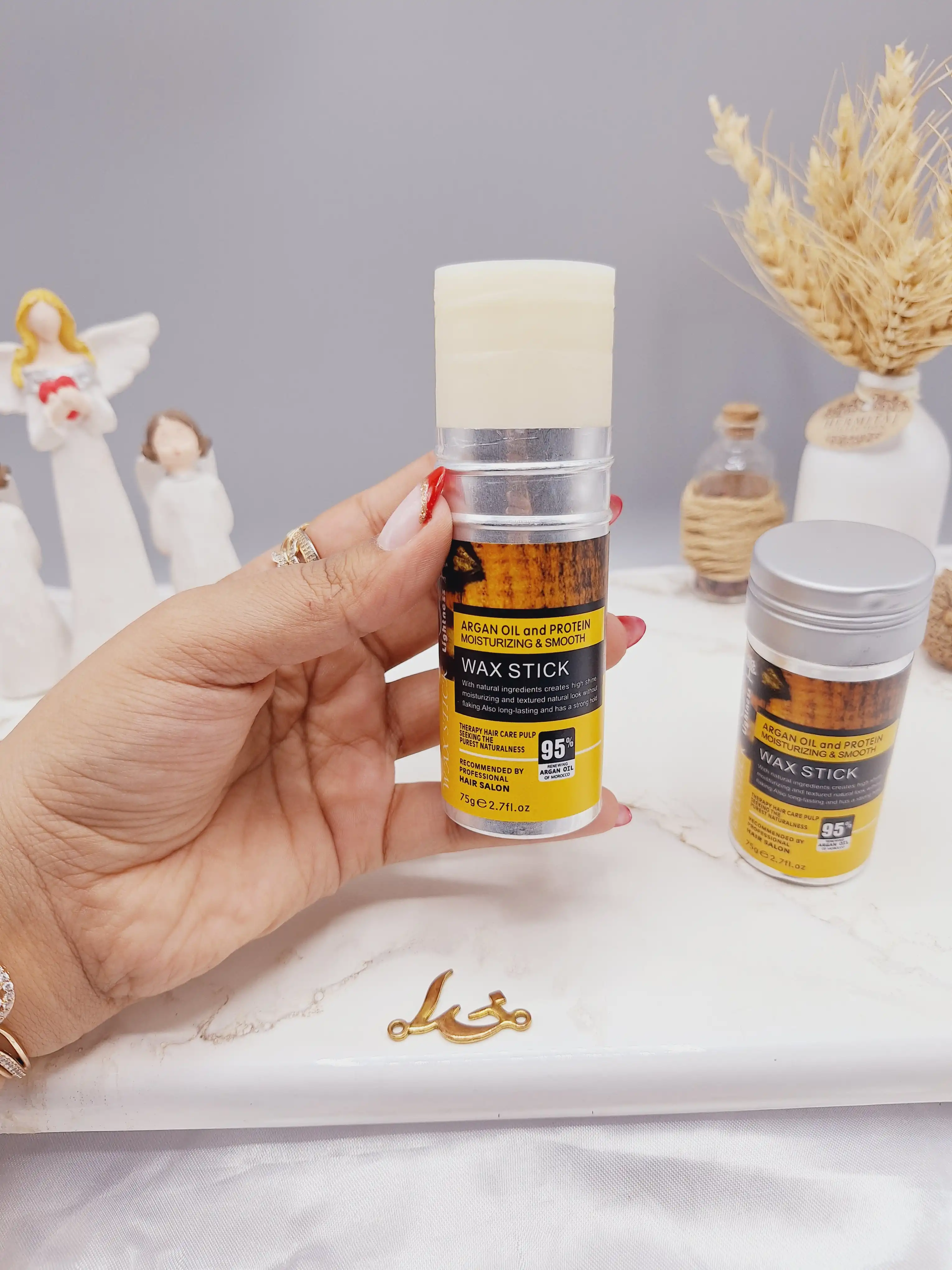 وزگیر مو استیکی لایتنس حاوی روغن آرگان WAX STICK کد 8549