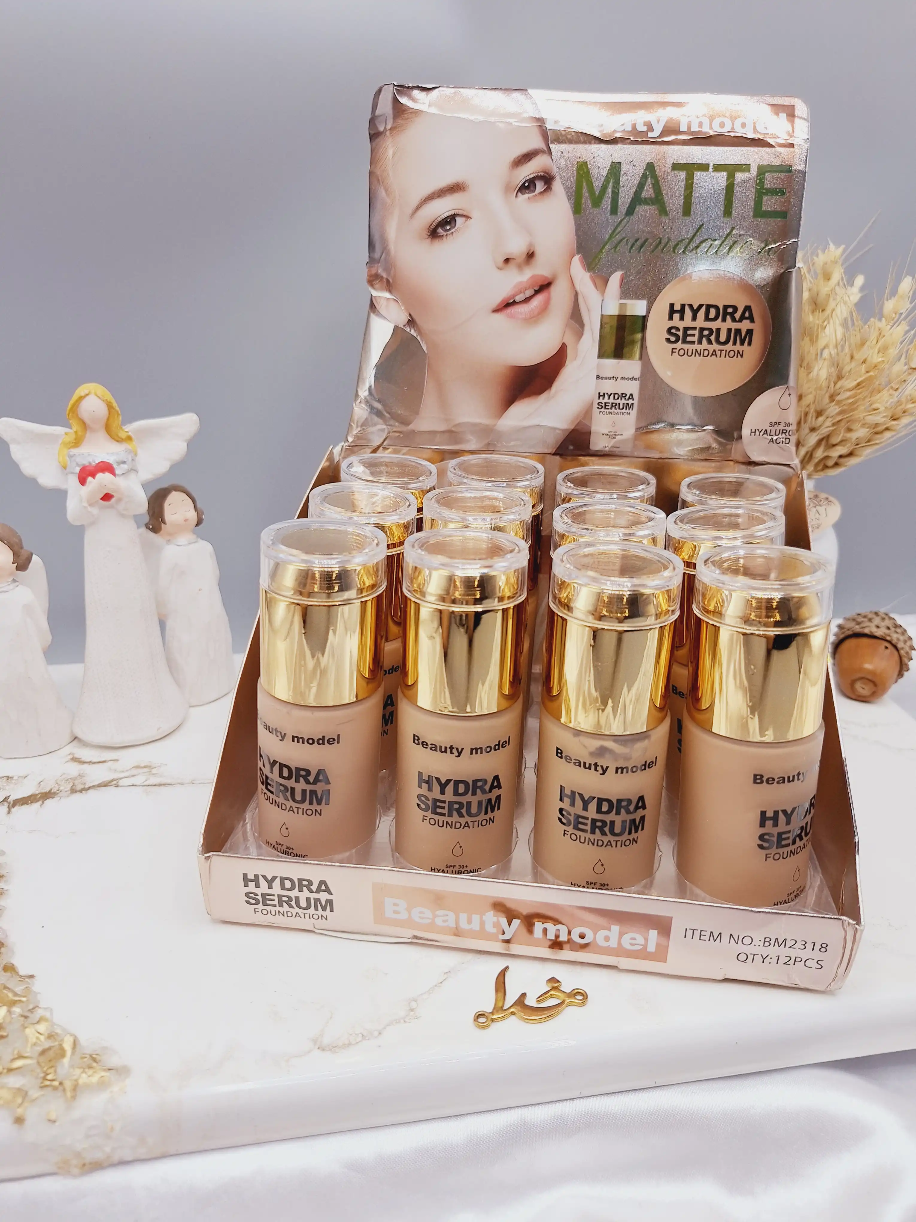 کرم پودر دارای فونداسیون مات برند Beauty model کد BM2318