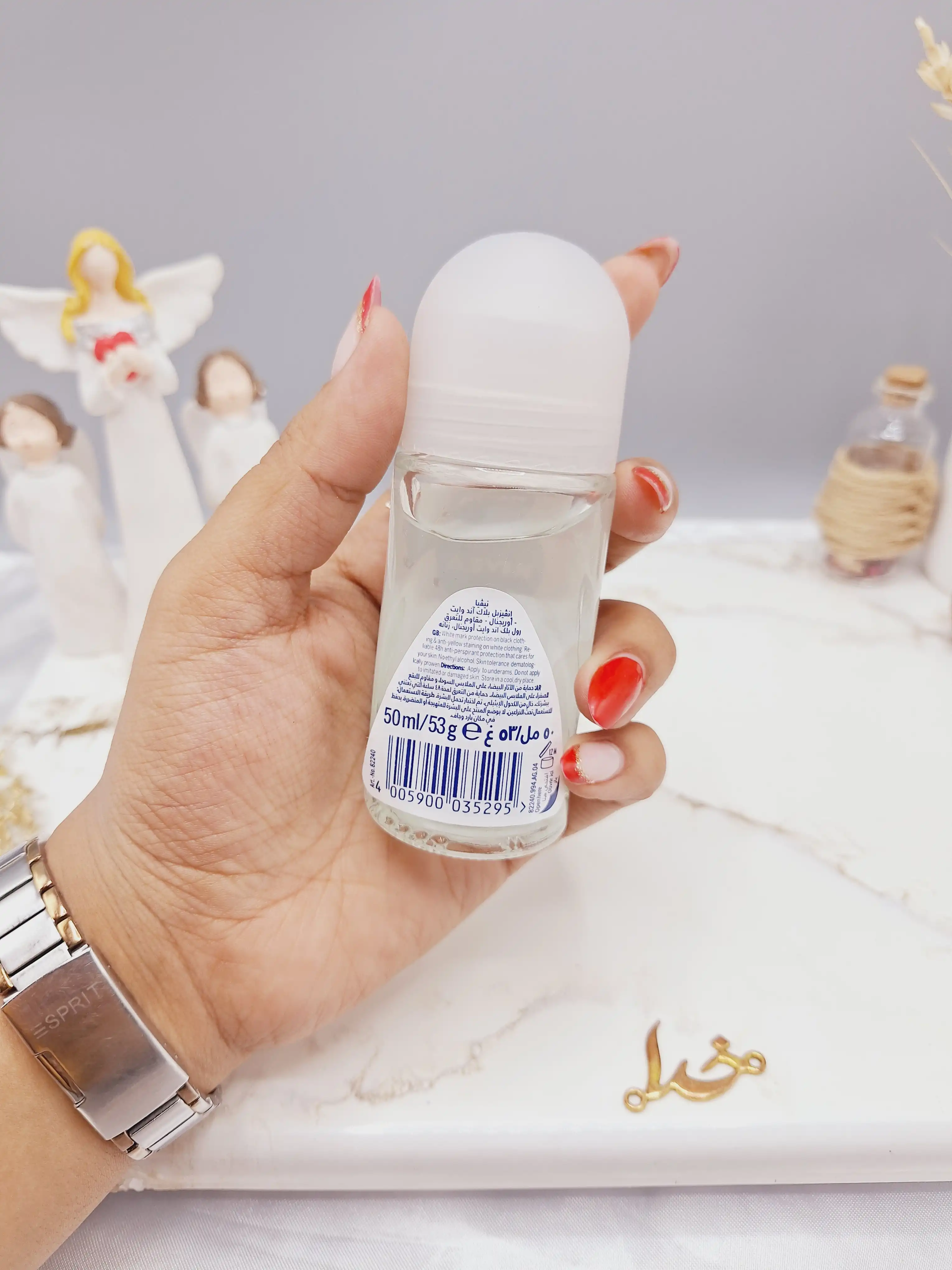 مام رول ضد تعریق زنانه نیوآ مدل BLACK WHITE حجم 50ml کد 5295