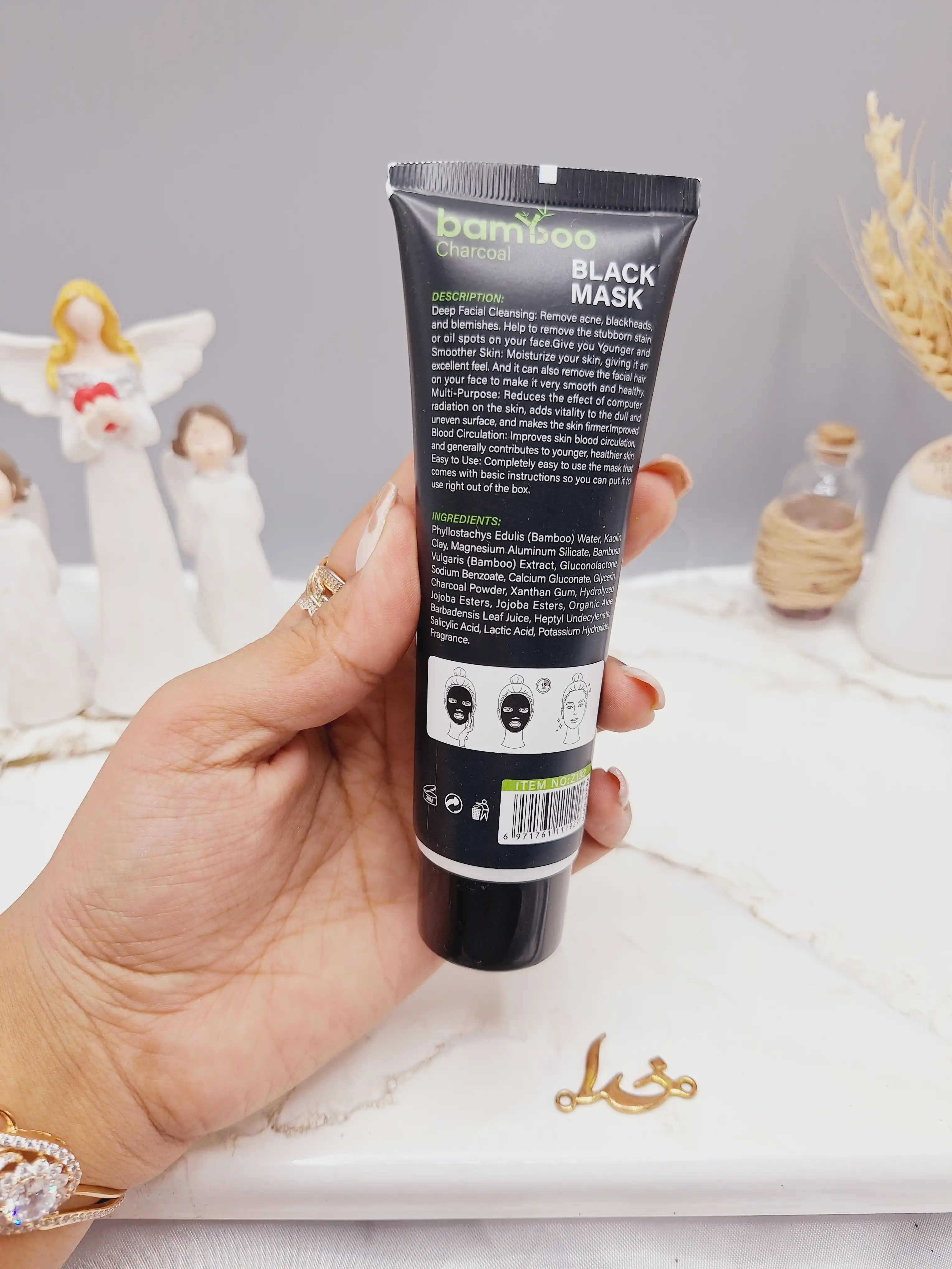 بلک ماسک ذغال بامبو مناسب پاکسازی عمیق صورت برند Kaliya Beauty کد  Z192
