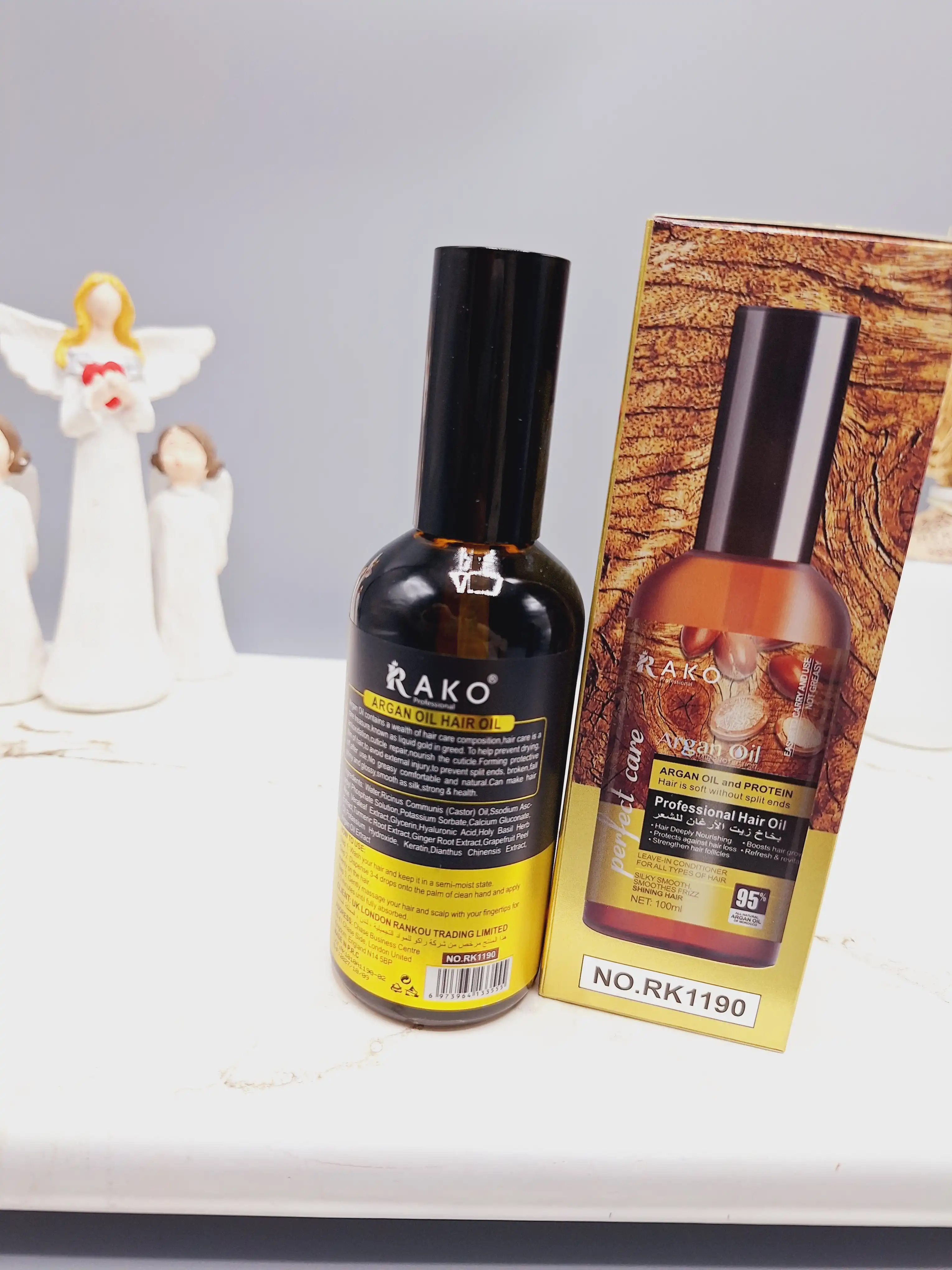 روغن و پروتئین آرگان مو راکو با 95 درصد عصاره طبیعی دانه میوه آرگان حجم 100ml کد 1190