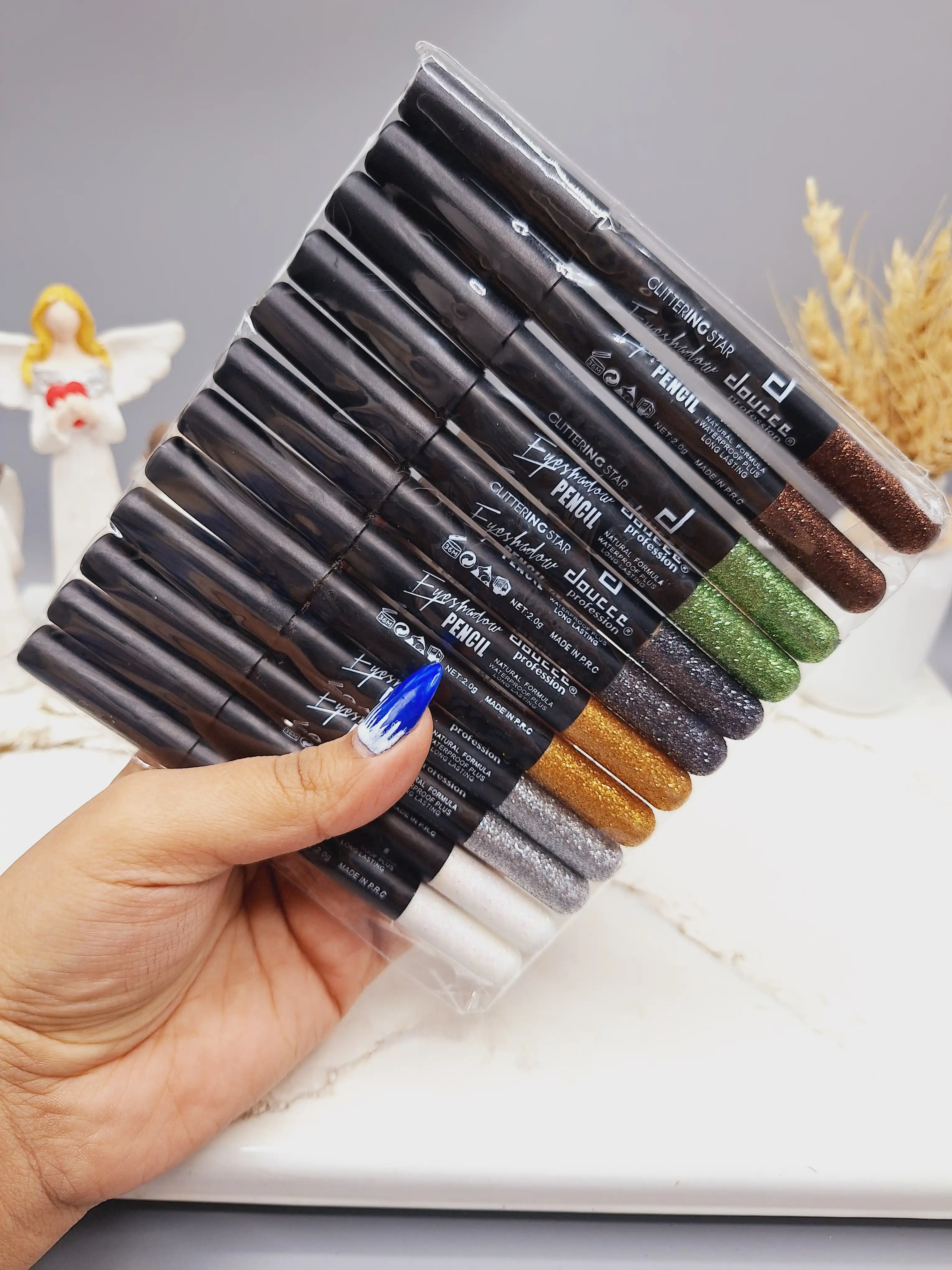 پک 12 تایی مداد چشم گلیتری برند دوسه کد 6523