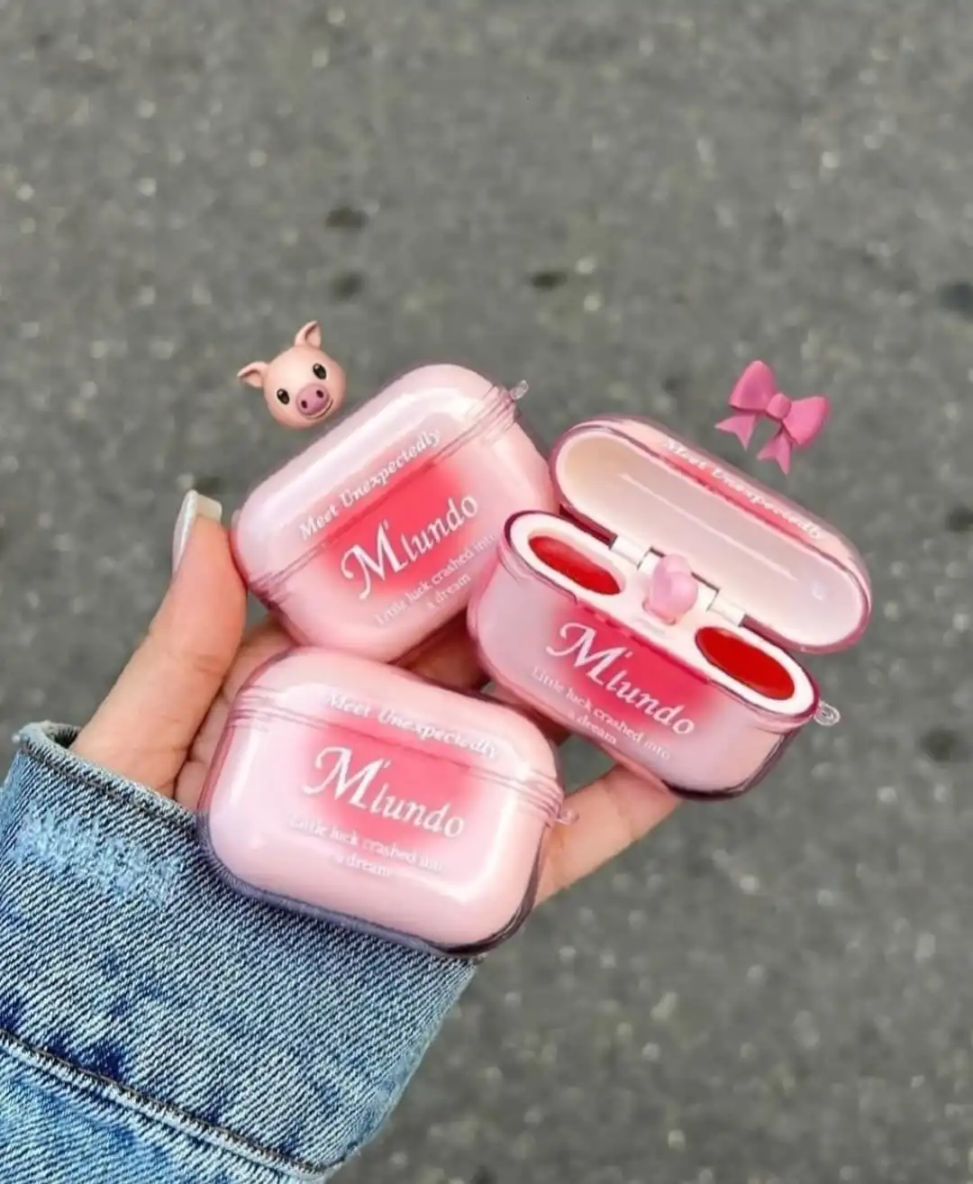 رژ لب دو قلو مدل ایرپادی فوق العاده زیبا و با کیفیت برند M'lundo مناسب ولنتاین کد 2663
