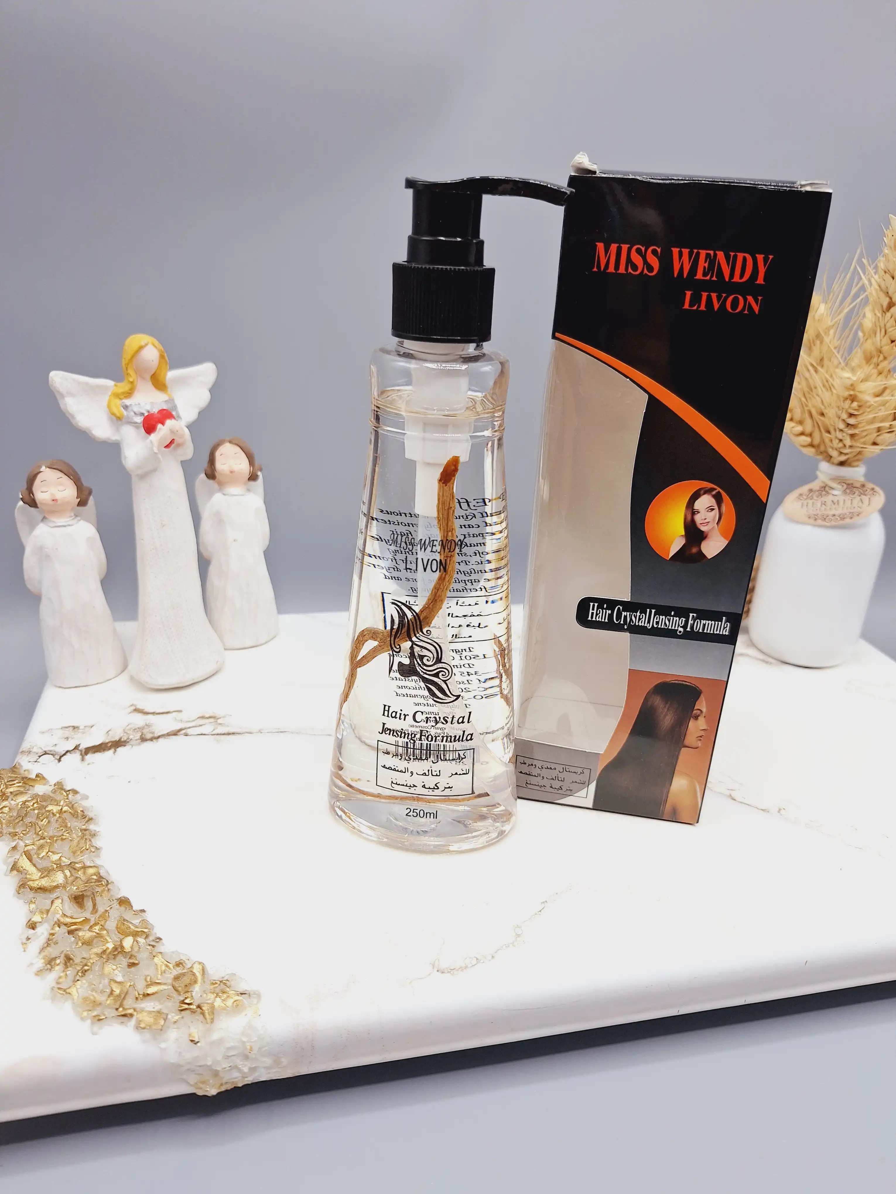 ژل و سرم مغذی با فرمول جنسینگ مناسب موهای آسیب دیده برند MISS WENDY LIVON ‌کد 7949