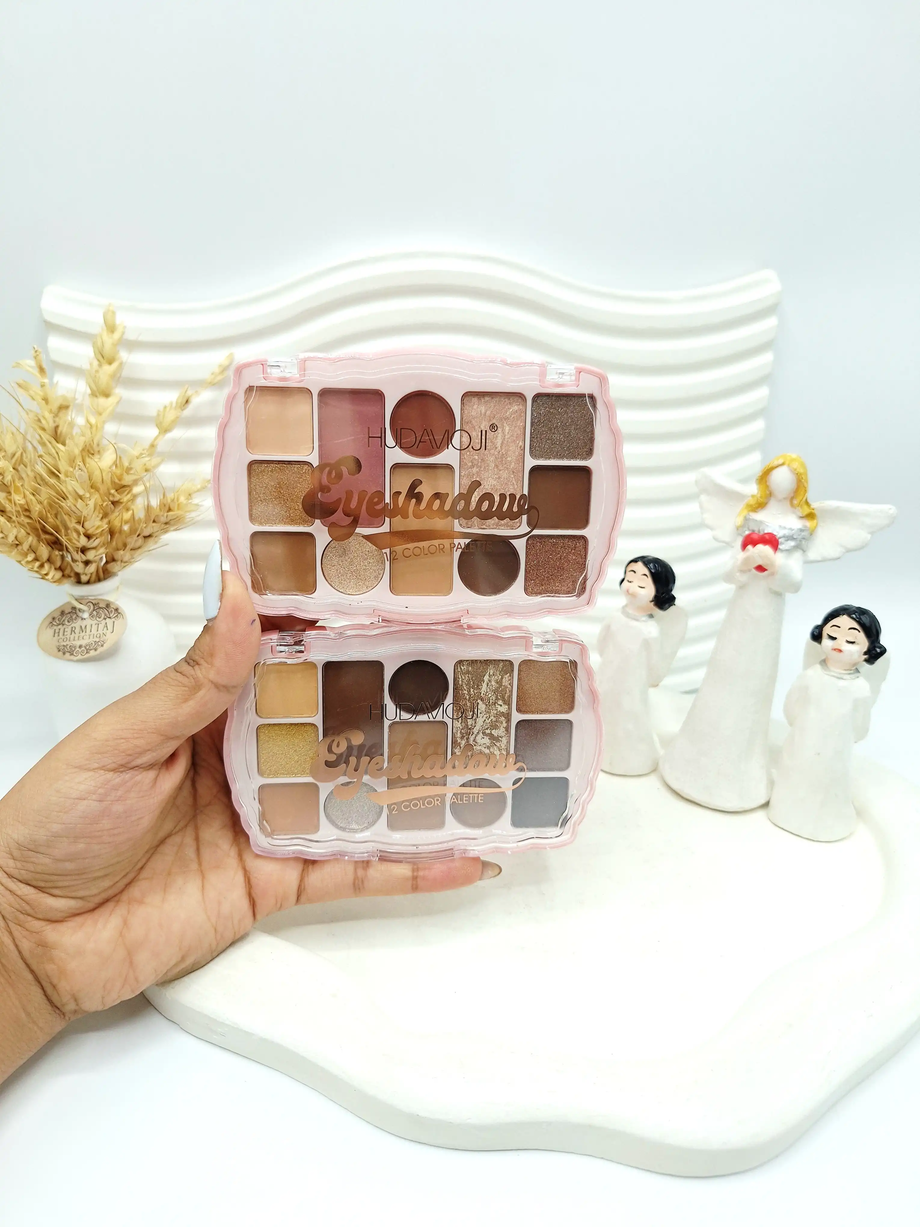 پالت سایه چشم 12 رنگ هدی موجی مدل Glam Shimmer کد ES 738