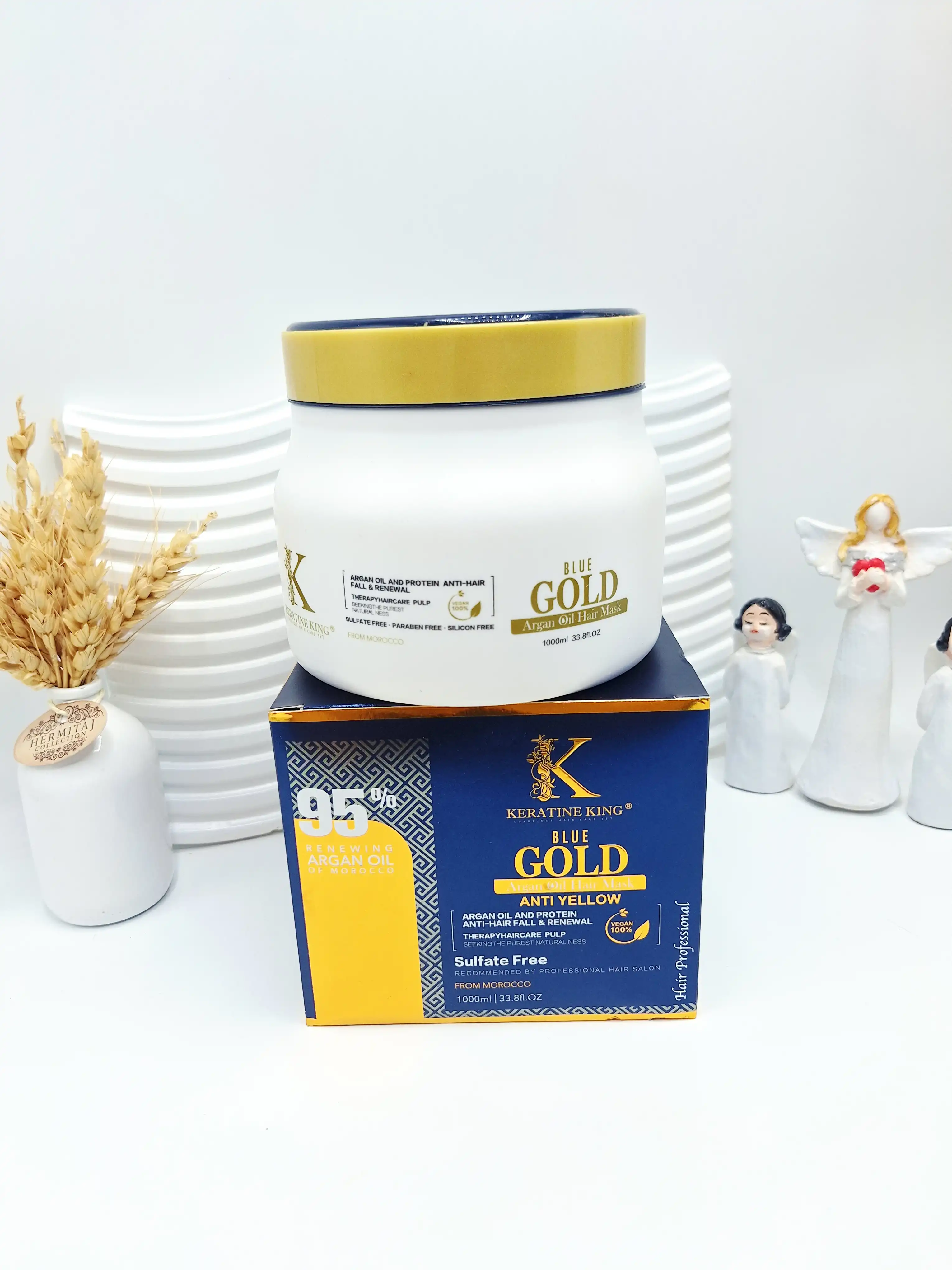 ماسک مو اورجینال روغن آرگان کراتین  بلو گلد کد 0311